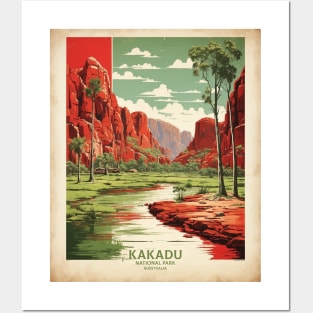 Kakadu National Park Australia Vintage Travel Poster Tourism Posters and Art